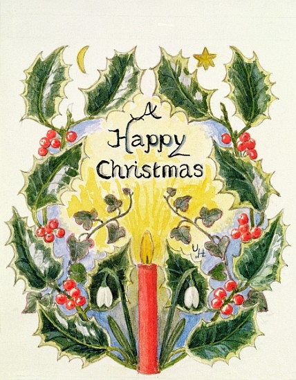 A Happy Christmas (w/c on paper)  from Ursula  Hodgson