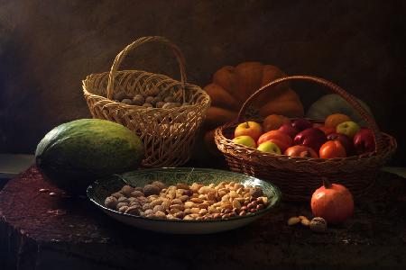 Still Life With Nutz and Fruits