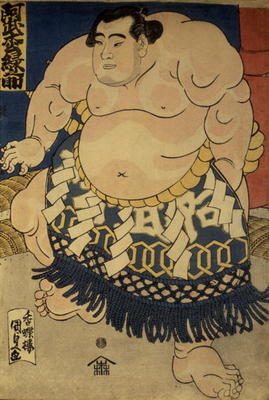 amplitude malm Vær opmærksom på The sumo wrestler Abumatsu Rokunosuke, c - Utagawa Kunisada as art print or  hand painted oil.