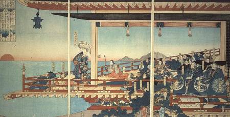 Kiyomori Arresting the Sunset by Incantations from Utagawa Kuniyoshi