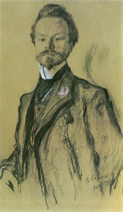 Portrait of the poet Konstantin Balmont from Valentin Alexandrowitsch Serow