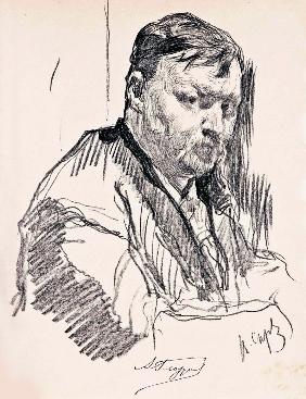 Portrait of the composer Alexander Glazunov (1865-1936)
