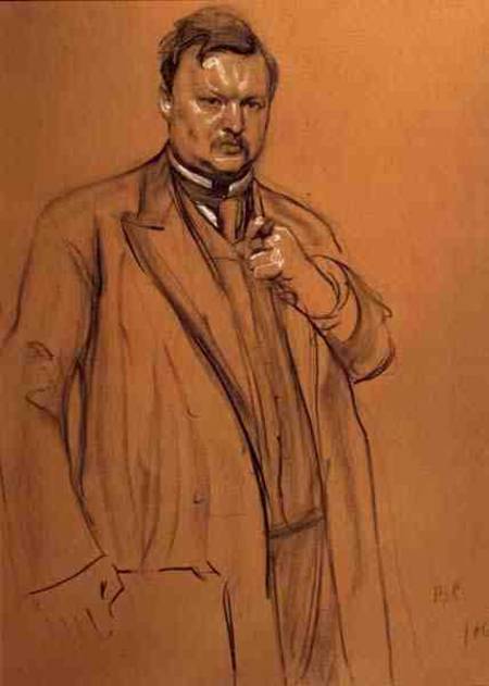 Portrait of the Composer Alekandr Konstantinovich Glazunov (1865-1936) from Valentin Alexandrowitsch Serow