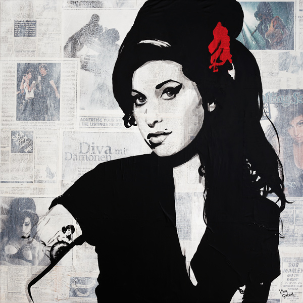 Amy Winehouse - von van Golod as art print or hand painted oil.