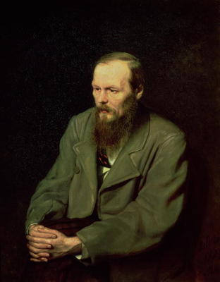 Portrait of Fyodor Dostoyevsky (1821-81) 1872 (oil on canvas) from Vasili Grigorevich Perov