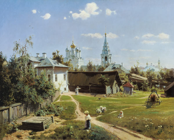 A Small Yard in Moscow from Vasilij Dimitrijewitsch Polenov