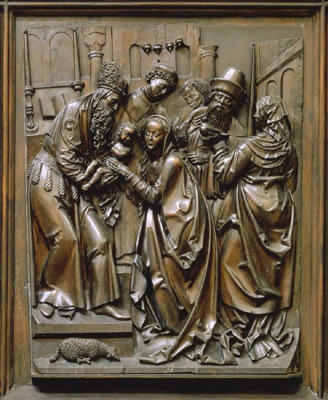 Der Bamberger Altar (rechtes unteres Seitenrelief): Die Darstellung im Tempel from Veit Stoß