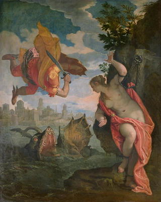 Perseus Rescuing Andromeda (oil on canvas) from Veronese, Paolo (aka Paolo Caliari)