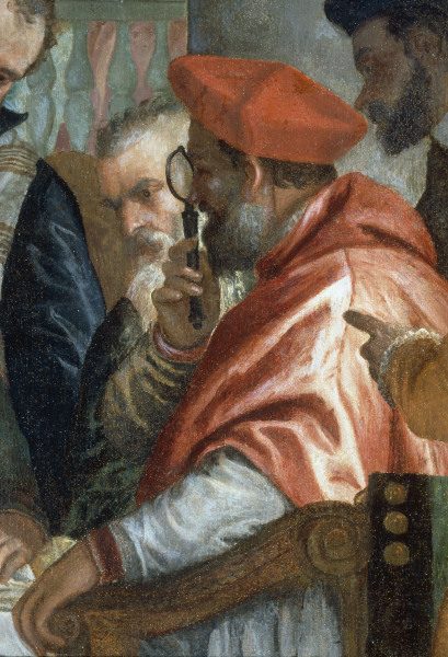 P.Veronese / Cardinal with Magn.Glass from Veronese, Paolo (aka Paolo Caliari)