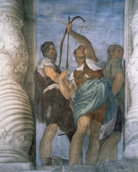 Veronese / Three bowmen from Veronese, Paolo (aka Paolo Caliari)