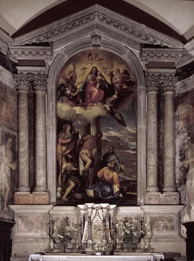 Madonna in der Glorie mit dem Heiligen Sebastian und anderen Heiligen from Veronese, Paolo (aka Paolo Caliari)