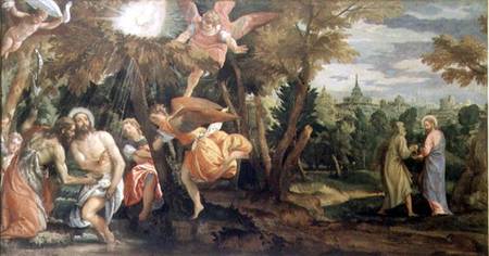 Baptism and Temptation of Christ from Veronese, Paolo (aka Paolo Caliari)