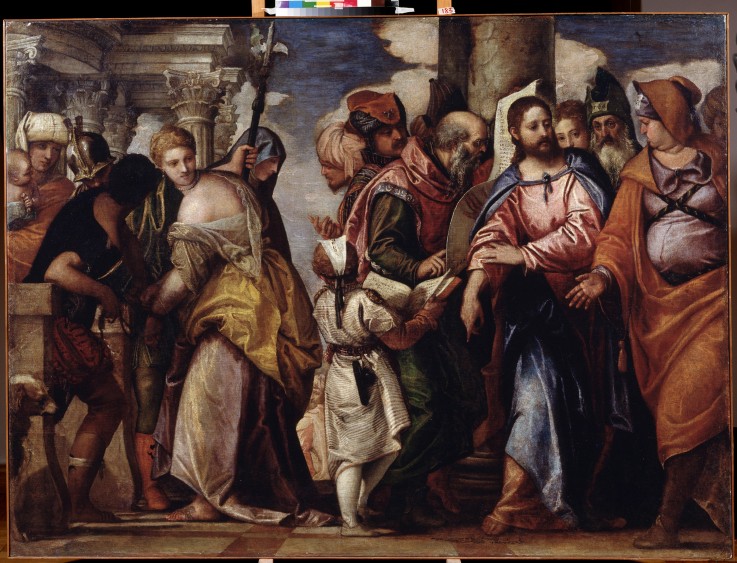 Christ and the Woman Taken in Adultery from Veronese, Paolo (aka Paolo Caliari)