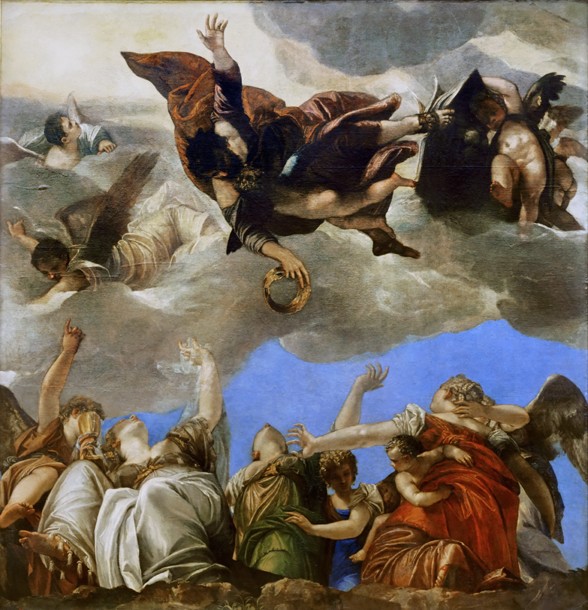 Saint Mark rewarding the theological virtues from Veronese, Paolo (aka Paolo Caliari)