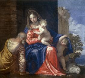 P.Veronese / Holy Fam.w.Boy John /c.1560