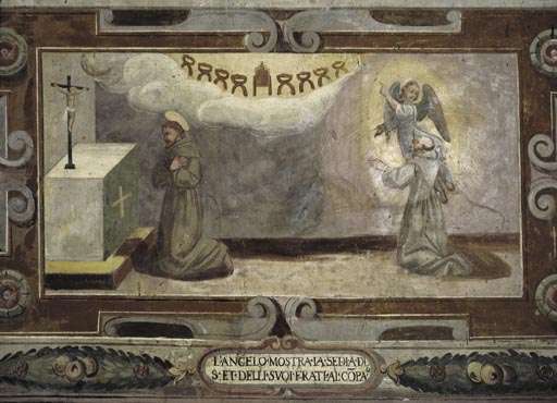Die Vision des Heiligen Franziskus von den himmlischen Stuehlen fuer ihn und seine Mitbrueder from Vetralla Latium