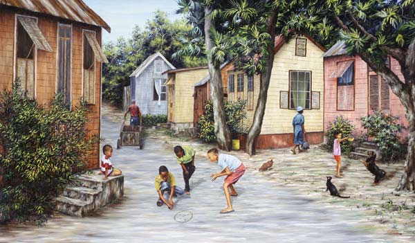 Village Life (oil on canvas)  from Victor  Collector