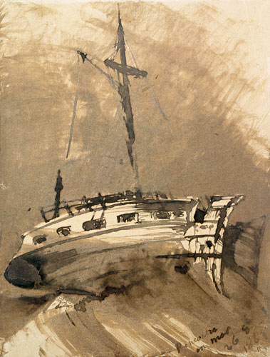 A Ship in Choppy Seas from Victor Hugo