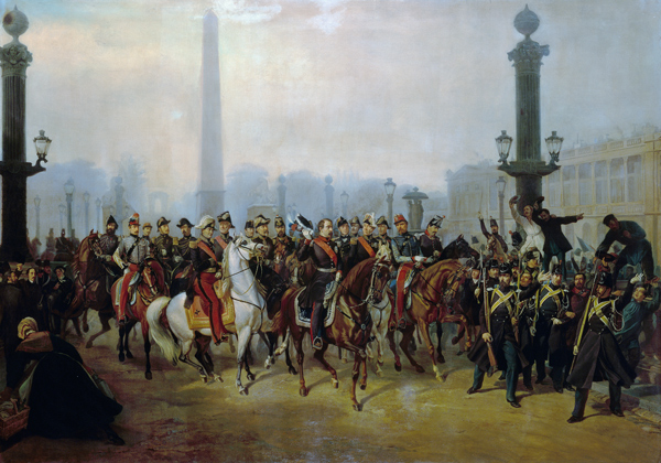 Napoleon III. with his stick on the Place de's La Concorde from Victor Jonquières