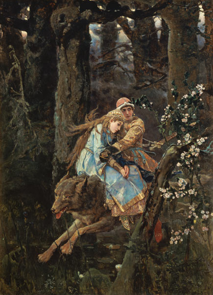 Prince Ivan on the Grey Wolf from Victor Mikhailovich Vasnetsov