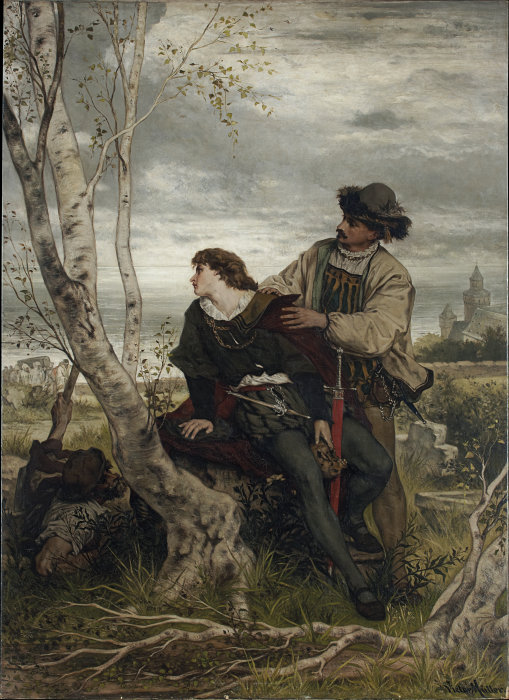 Hamlet and Horatio in the Churchyard from Victor Müller