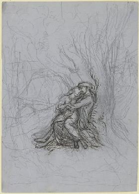 Lovers in the forest