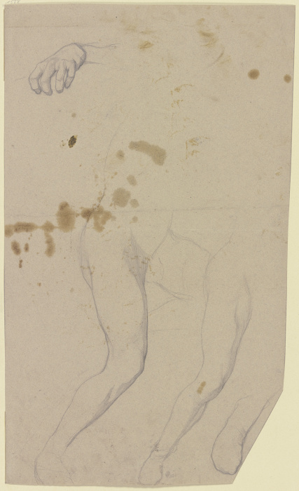Zwei Beinpaare eines nach rechts schreitenden Männeraktes from Victor Müller