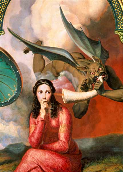 Good and Evil: the Devil Tempting a Young Woman from Victor Orsel