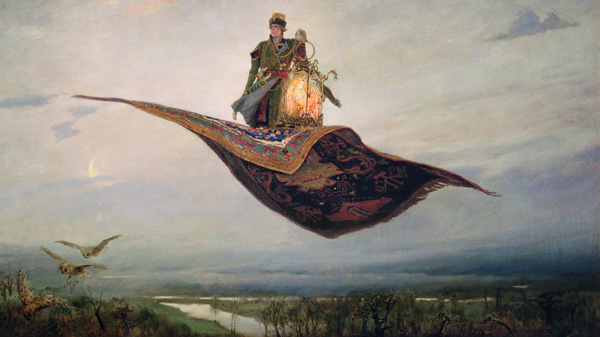 Riding a Flying Carpet from Viktor Michailowitsch Wasnezow