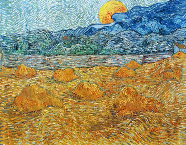 Evening landscape at moonrise from Vincent van Gogh