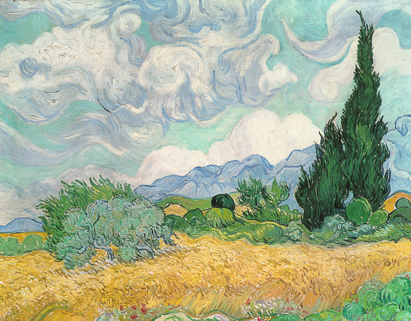 Wheatfield with cypresses from Vincent van Gogh