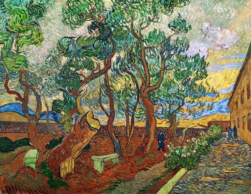 Van Gogh Garden Of St Paul Hospital Vincent Van Gogh As Art Print Or Hand Painted Oil