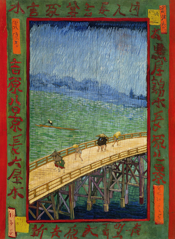 Bridge in the Rain (after Hiroshige) from Vincent van Gogh