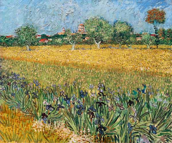 Blick auf Arles mit Irisblüten from Vincent van Gogh