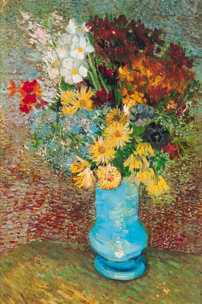 Flowers in a blue vase from Vincent van Gogh