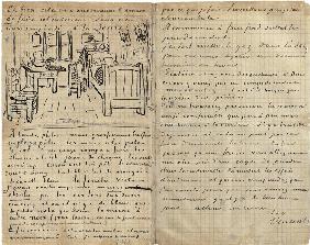 The bedroom, Letter to Paul Gauguin from Arles, Wednesday, 17 October 1888