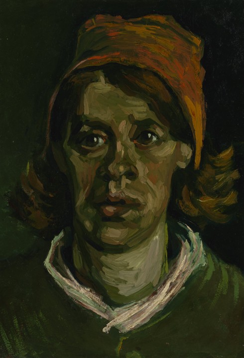 Head of a Peasant woman with red hood from Vincent van Gogh