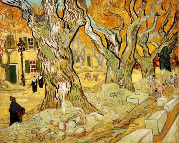 Van Gogh / Roadworks at Saint-Remy /1889 from Vincent van Gogh