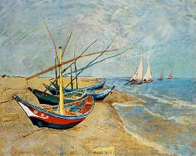 Fishing Boats on the Beach at Saints-Maries