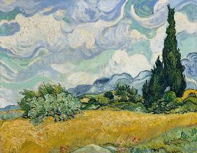 Wheatfield with Cypresses