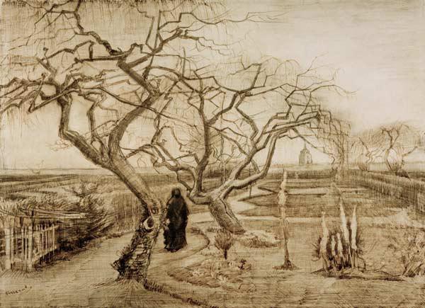 V.van Gogh, Winter Garden / Draw./ 1884