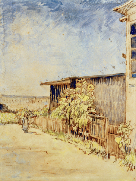 V.v.Gogh, Shed with Sunflowers / Waterc. from Vincent van Gogh