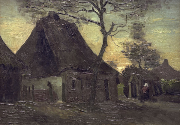 V.van Gogh, Cottage in Nuenen / Paint. from Vincent van Gogh