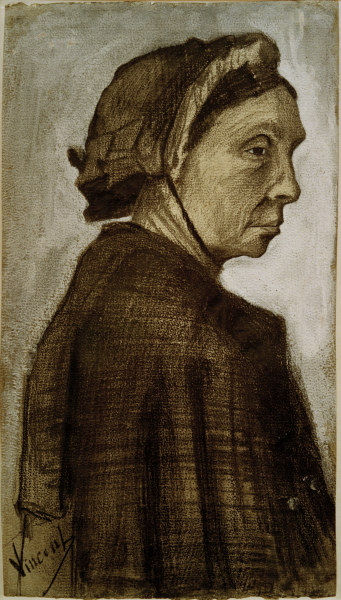 V.van Gogh, Head of a Woman /Draw./ 1882 from Vincent van Gogh