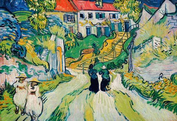Way and stairs in Auvers from Vincent van Gogh