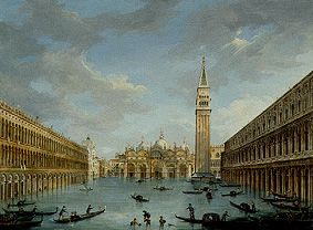 The Markusplatz in Venice at high water from Vincenzo Chilone