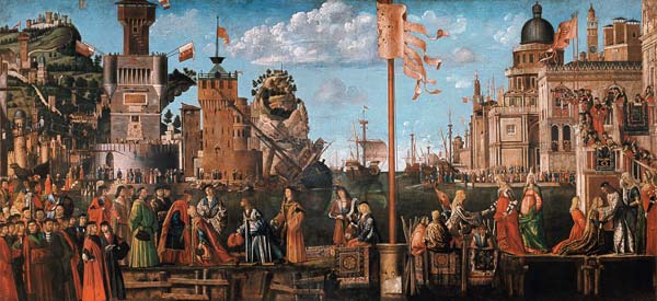 The Meeting of Etherius and Ursula and the Departure of the Pilgrims, from the St. Ursula Cycle, ori from Vittore Carpaccio