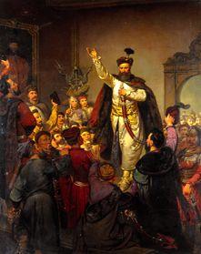 The Besiegelung of the alliance of Tyszowce by Stefan Czarniecki