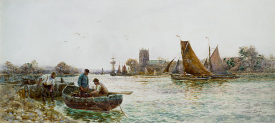 Fishermen near the Quay at Christchurch, Hampshire from Walker Stuart Lloyd