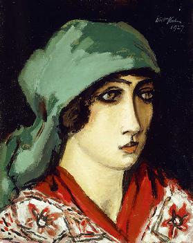 Ruth with Green Headcloth, 1927